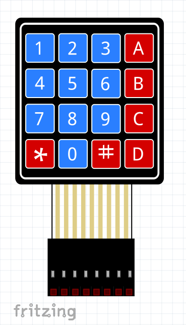 Does fritzing has 4x4 membrane keypad