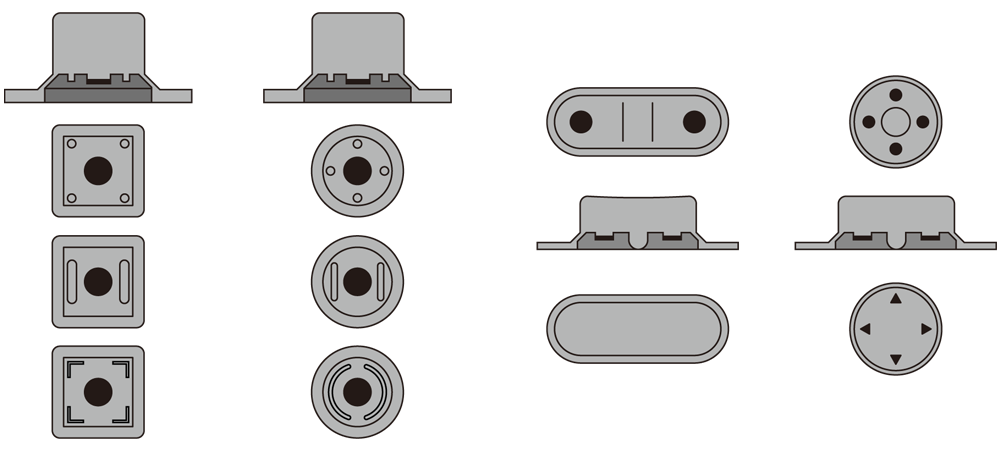 Silicone Rubber Keypad-STABILIZER (STOP BAR) and ROCKER KEY