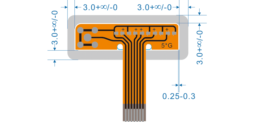 the Waterproof Membrane Switch-Waterproof frame size